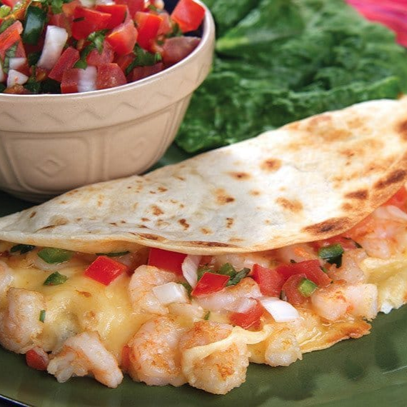 Taco Quesadilla de Camarón Capeado
