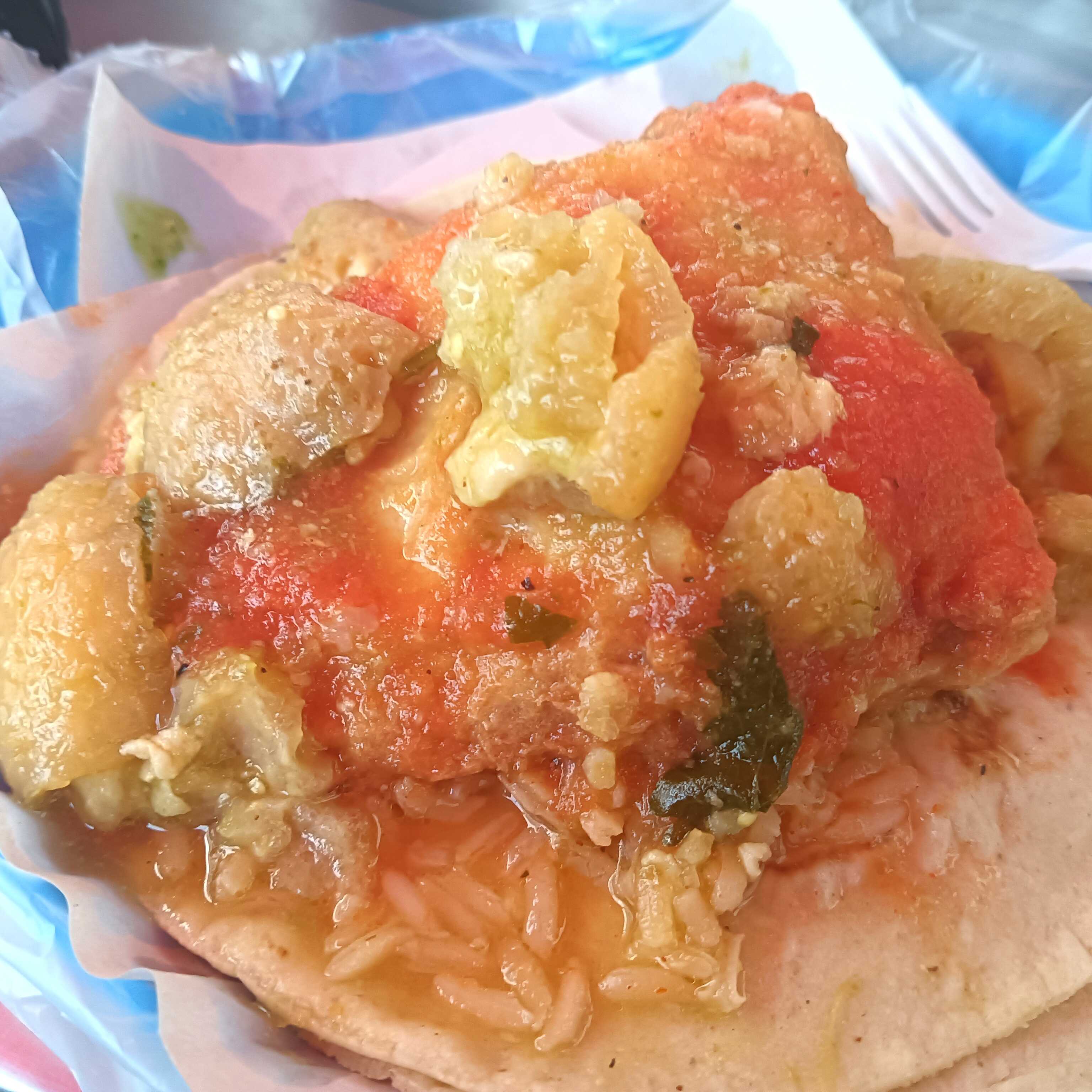 Rollito de Jamon con Salsa de Chicharron