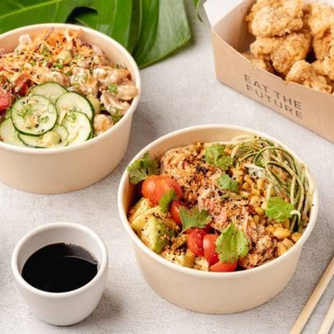 Poke Bowl Mediano con Entrada
