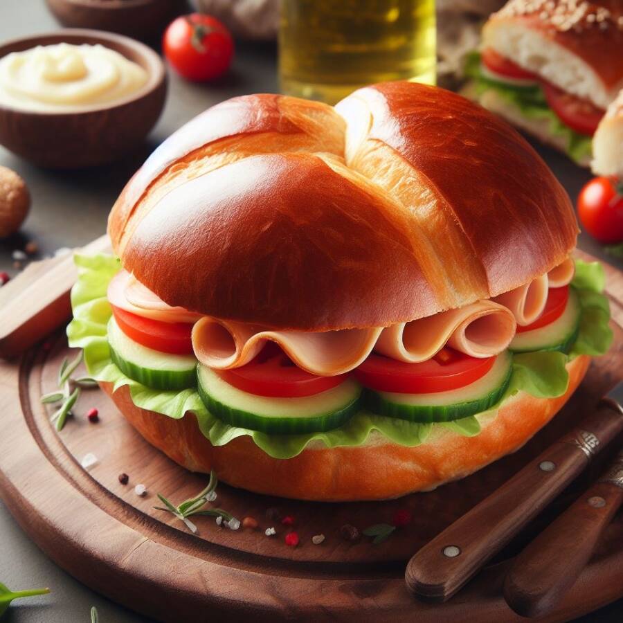 Sándwich de Huevo y Jamón