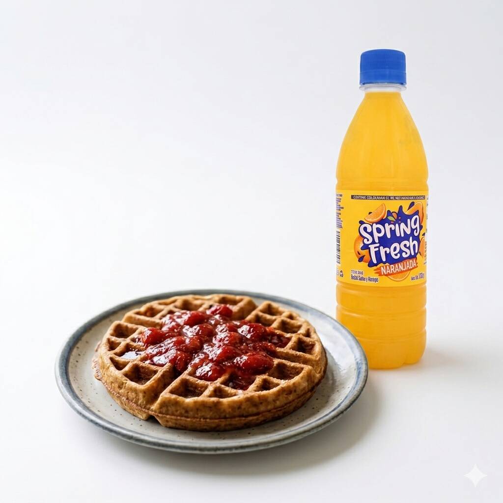 Wafol con Mermelada (fresa)