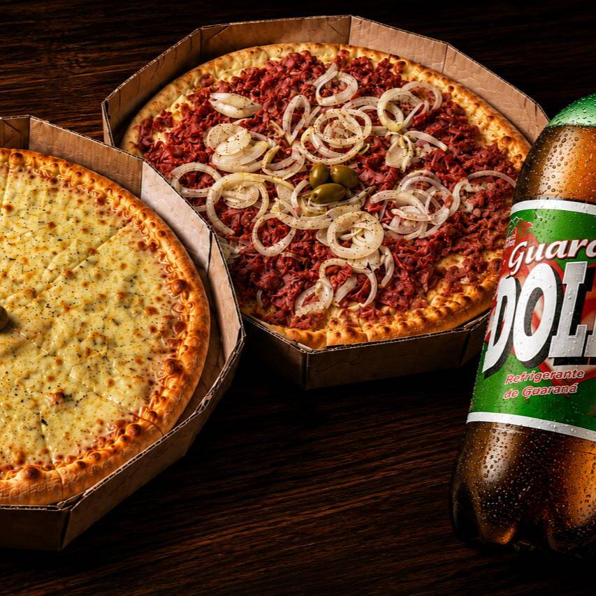 Combo99: 1 Pizza Mussarela 1 Pizza de Calabresa 1 Refrigerante 2Lt