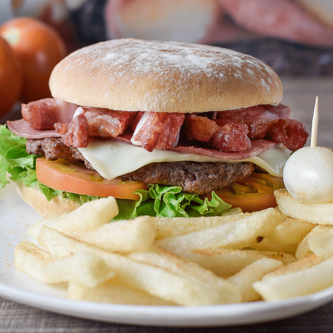 Combo Hamburguesa con Costillas BBq