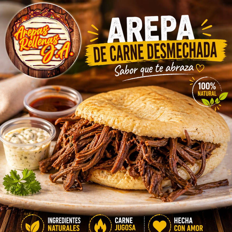 Arepa Queso Carne
