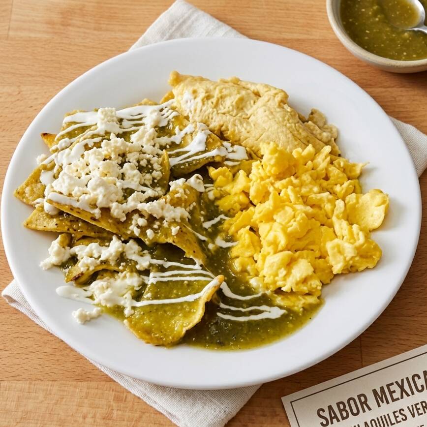 Orden Chilaquiles Verdes con Huevo Revuelto