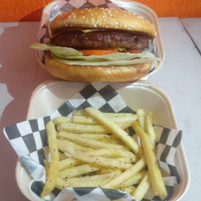Hamburguesa Sencilla con Papas