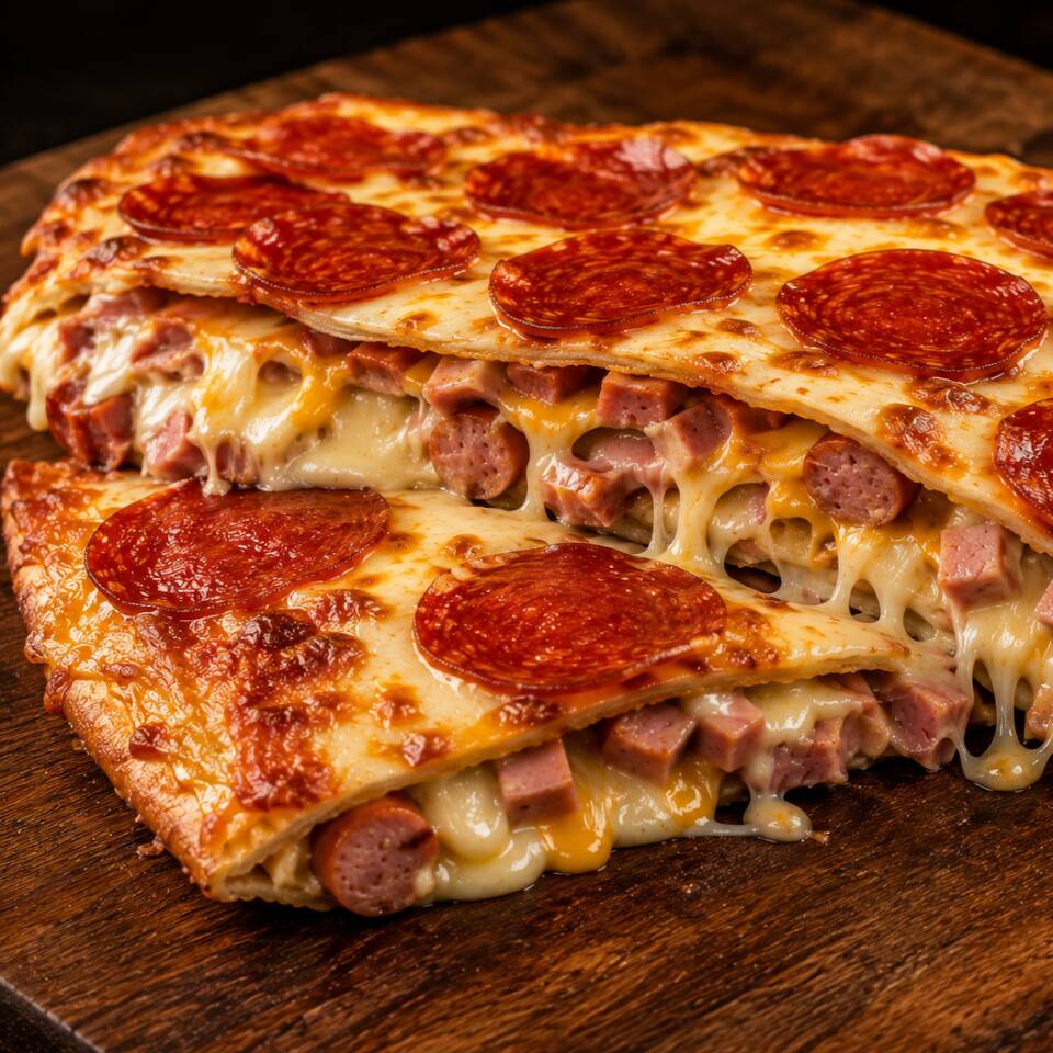 SINCROPIZZA DE PEPERONI 🔥🍕