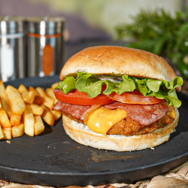 Hamburguesa Mega Gorda + Papas Fritas