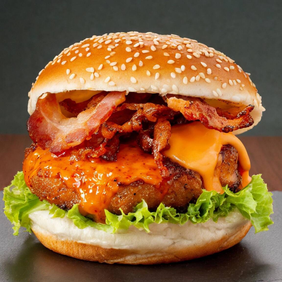 Hamburguesa Chicken Spicy (INCLUYE PAPAS)