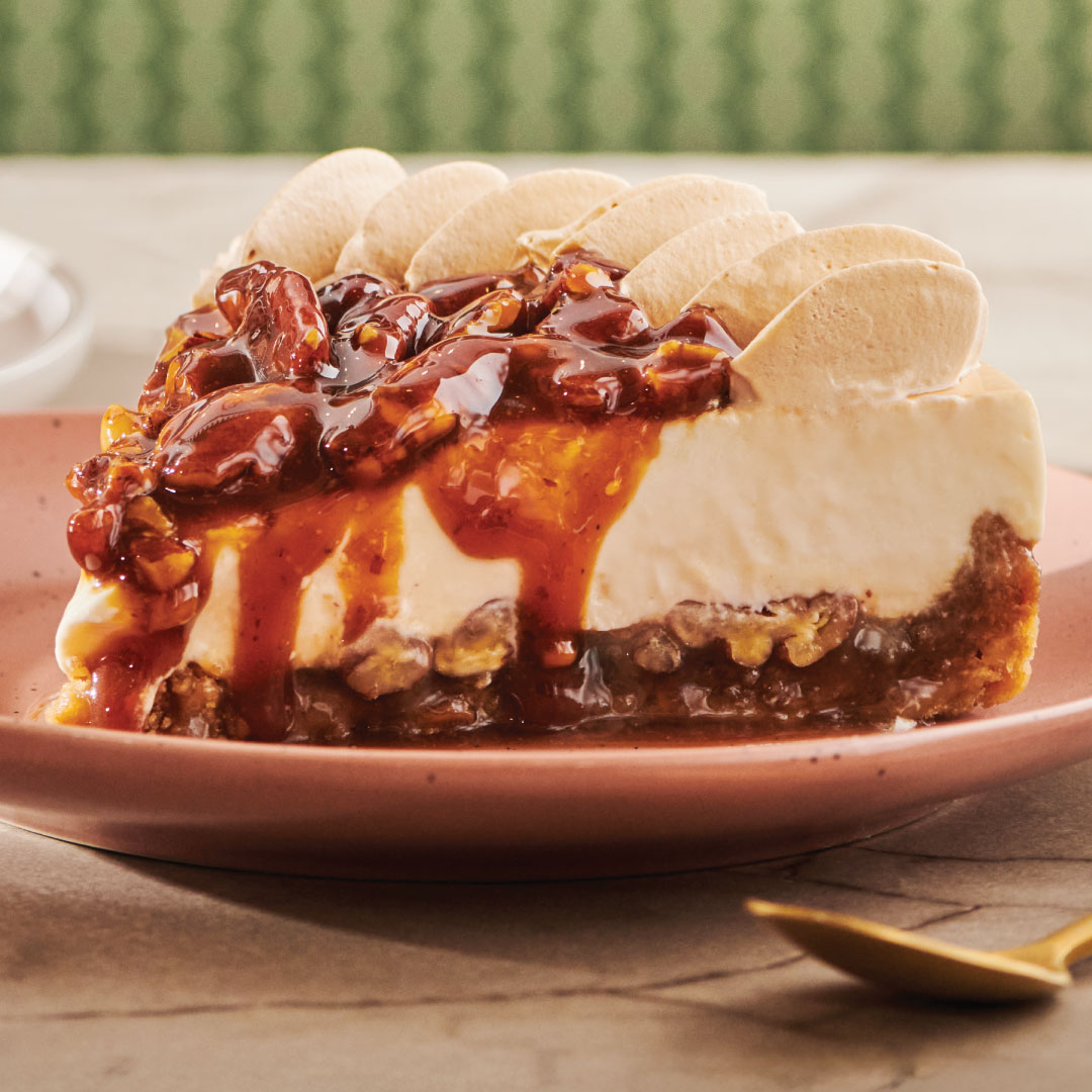 Porción de Cheesecake Pie de Pecanas