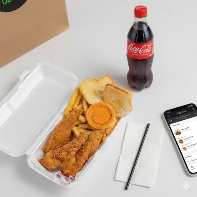 3 TENDER+PAPAS+COCA COLA 600 ml