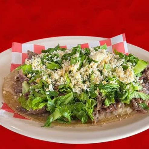 Huarache con Birria de Res