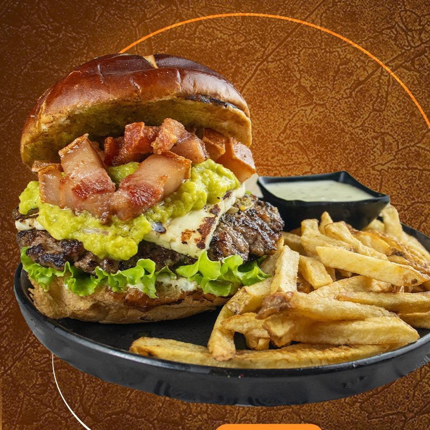 Burger Pork Belly 200gr + Papas