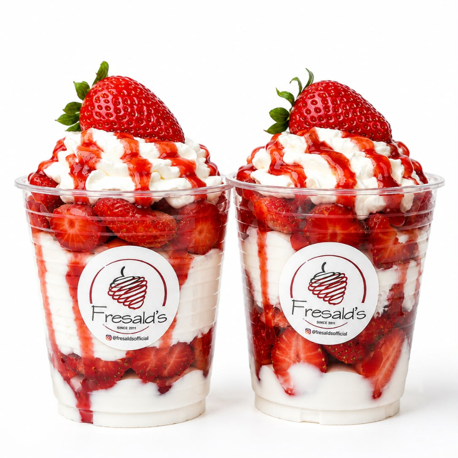 2 Fresas Crema + Mermelada de Fresa 9 Oz
