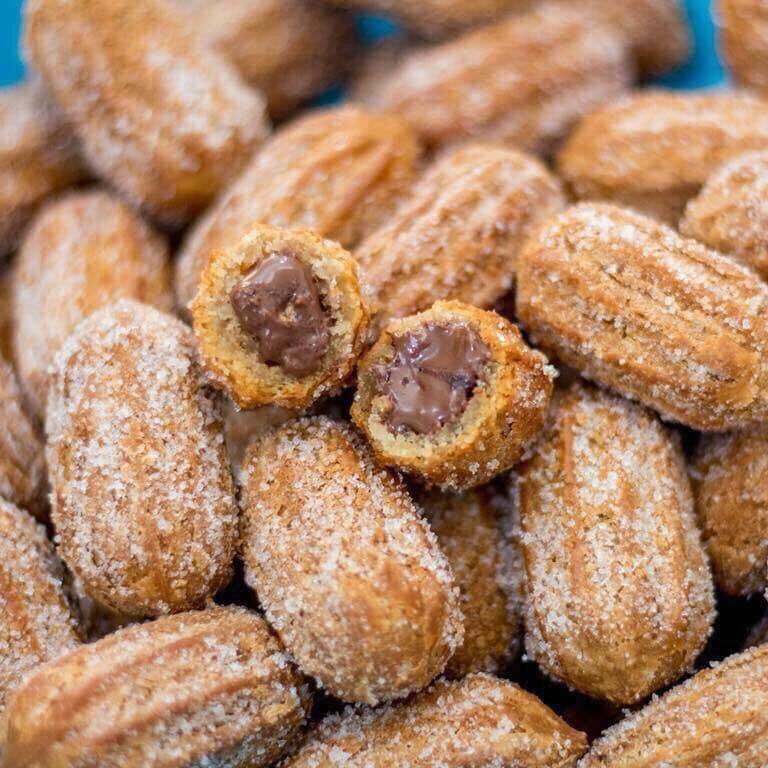 Mini churros rellenos