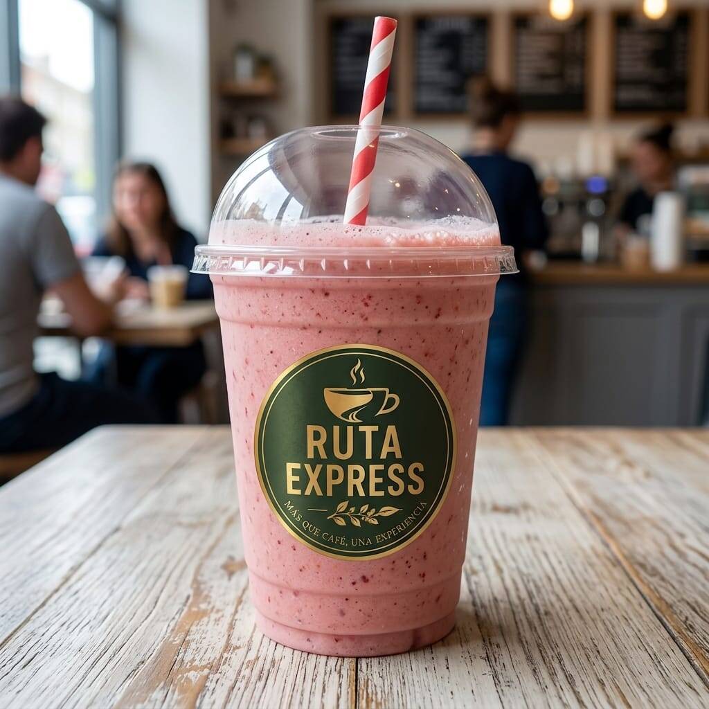 JUGO DE PLATANO CON FRESA