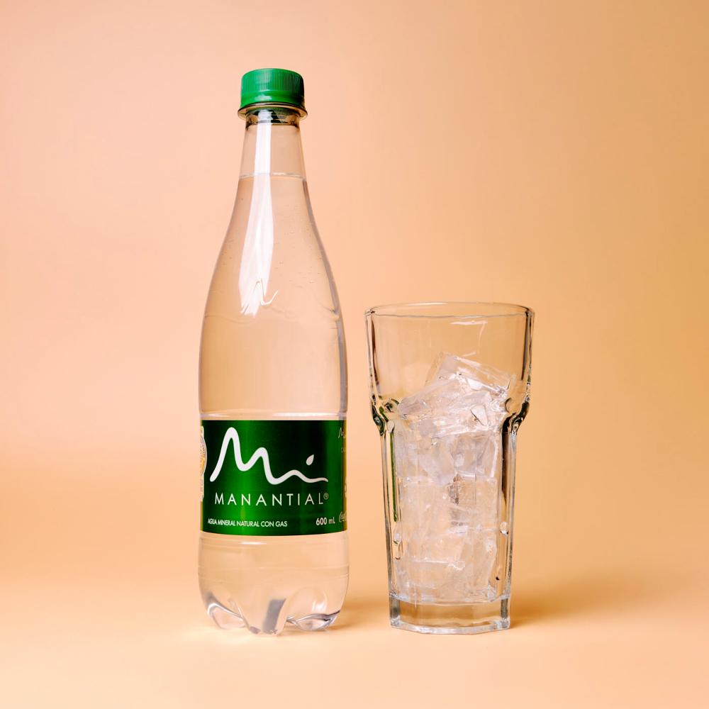 Agua Manantial Con Gas 600 Ml