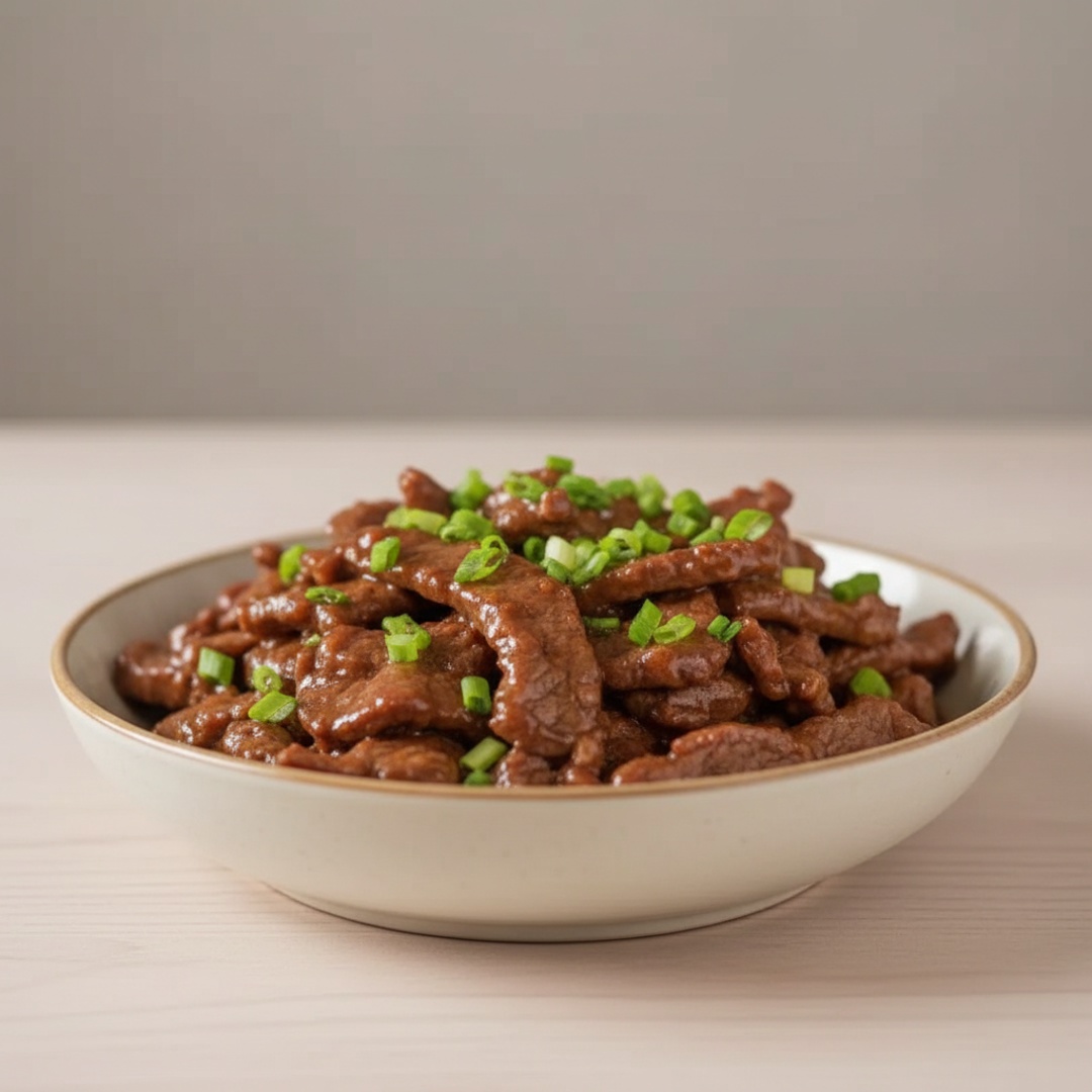 Deliciosa isca de alcatra ao molho madeira acompanhada por feijãozinho tropeiro, couve, arroz branco e batatas rústicas.