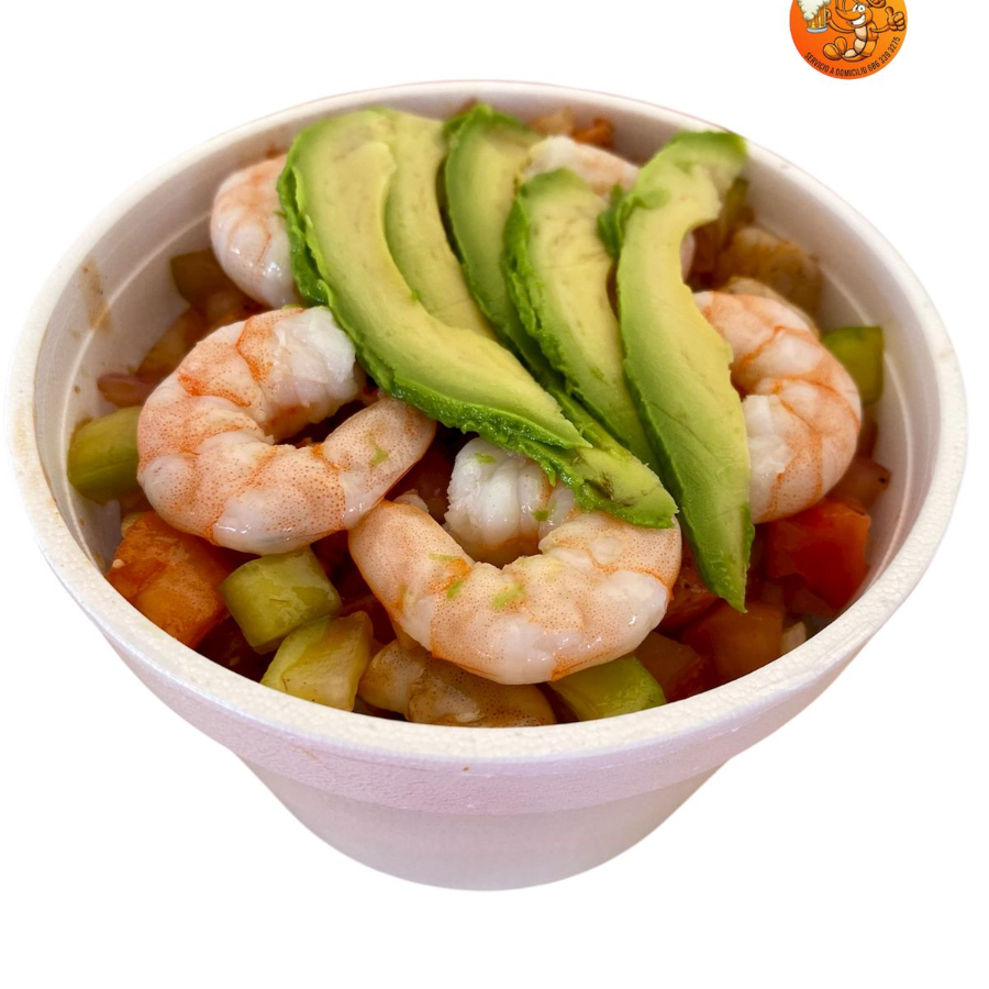 Medio Litro Mixto (Camaron Cocido y Pescado)