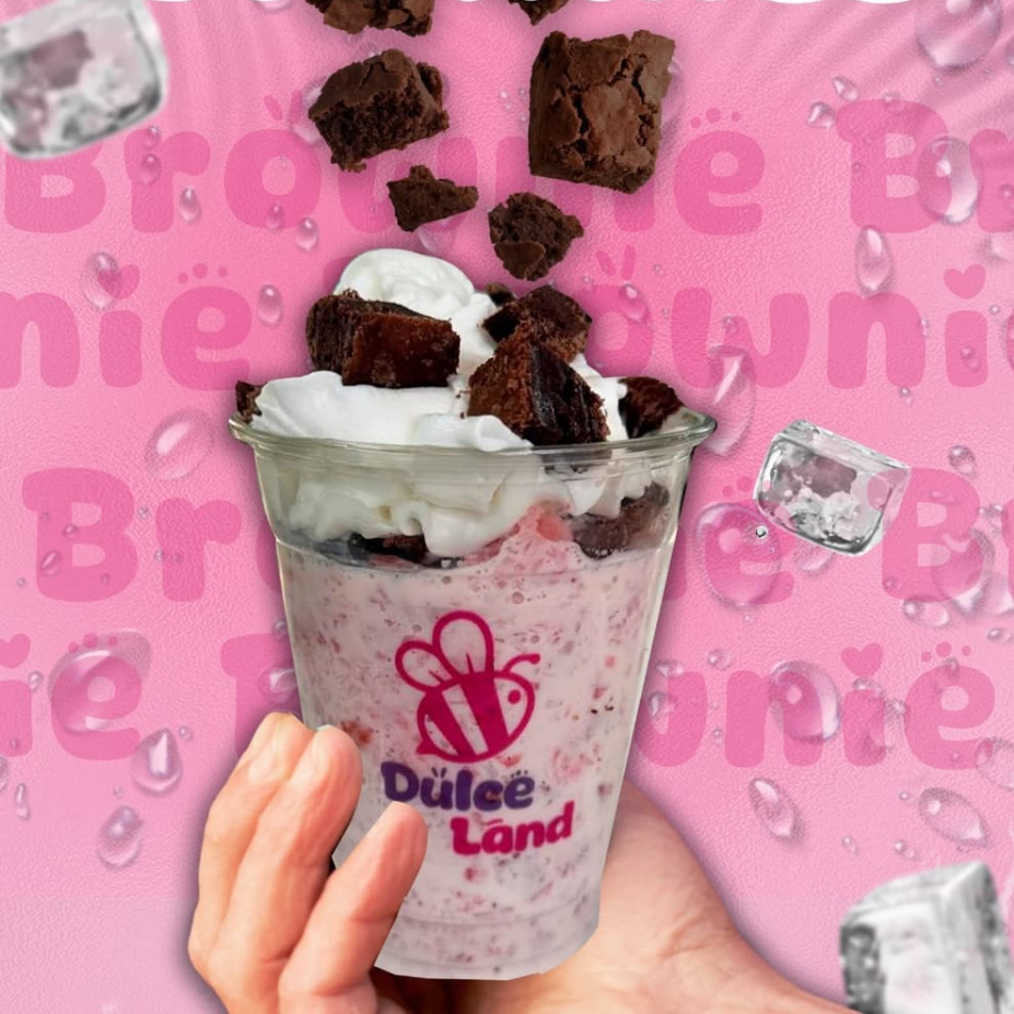 Fresas con Crema y Brownie