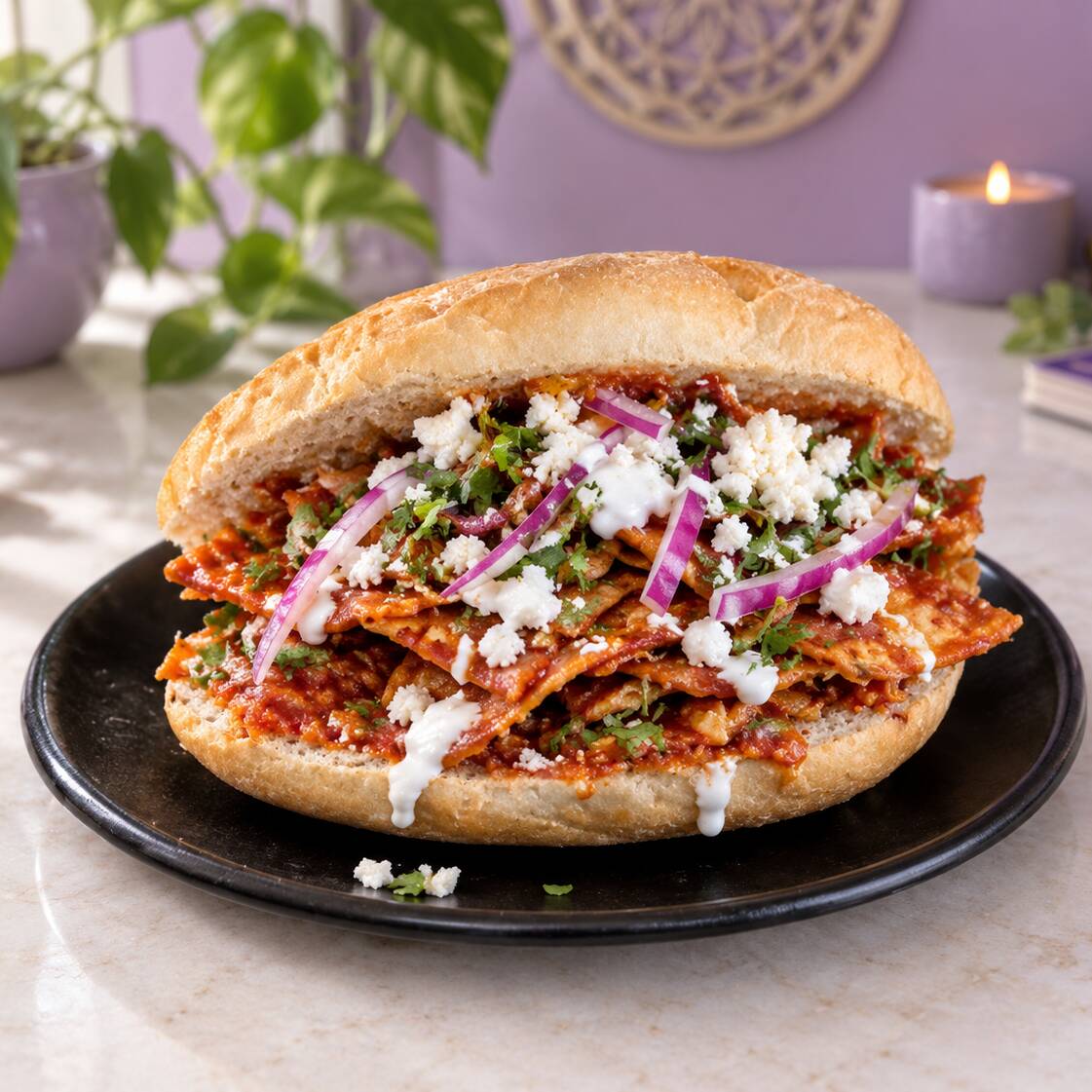 Torta de Chilaquiles