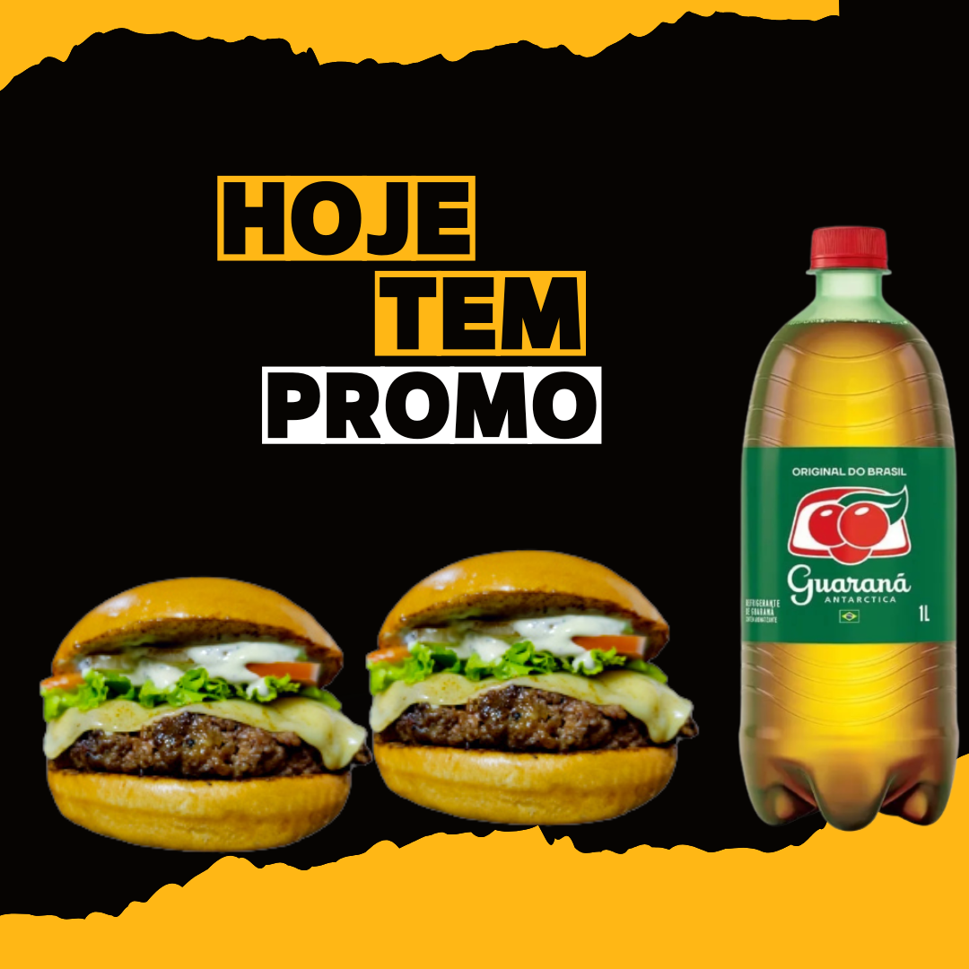 2 Borges Egg+ Refrigerante Antarctica 1l. São dois hambúrgueres super delicioso, carne bem suculenta, queijo,Ovo, alface, tomate, cebola caramelizada e nosso molho especial