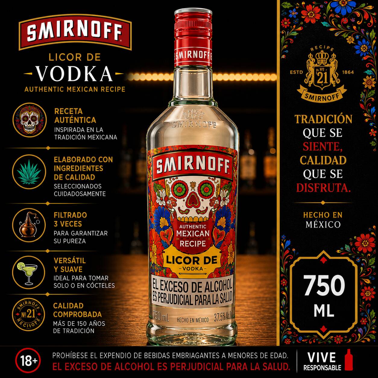 SMIRNOFF Tamarindo X 750 Ml