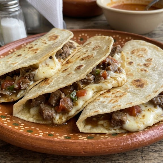 Quesadillas de Harina Bistec Rancheros