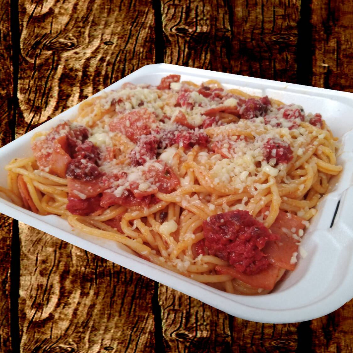 Spaghetti Chorizo con Tocino