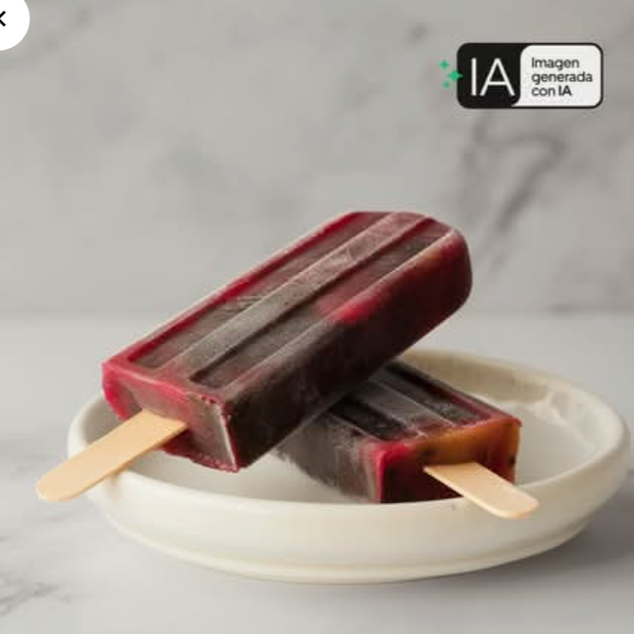 Paleta de Jamaica refrescante