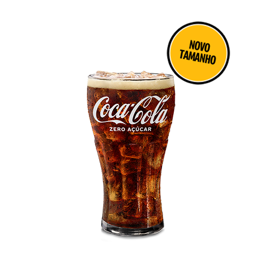 Bebida gelada na medida certa para matar sua sede. Refrescante Coca-Cola Zero Açucar 400ml. Imagem Meramente Ilustrativa.