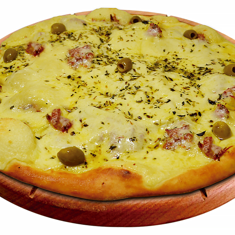 Carne seca temperada, cebola e mussarela