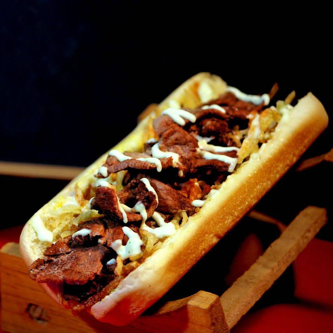 Hot Dog de Arrachera Pan Artesanal Grande