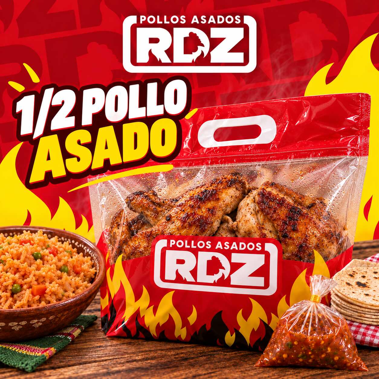 1/2 Pollo Asado