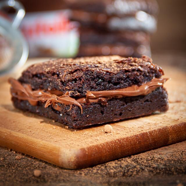 Maravilhoso Brownie de Nutella, aproximadamente 80g