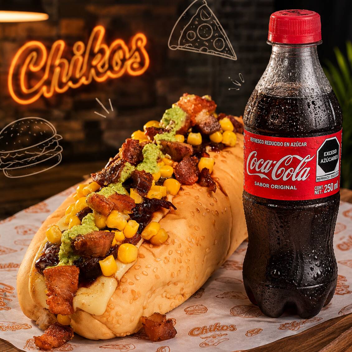 Perro Sabanero + Coca Cola Original 250 Ml