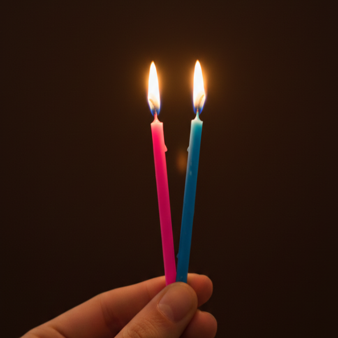 Azul ou rosa (5,5cm)