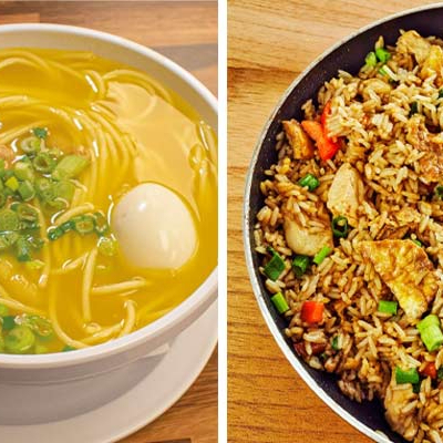 Caldo de Gallina + Chaufa de Pollo