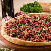 Carne seca com mussarela.