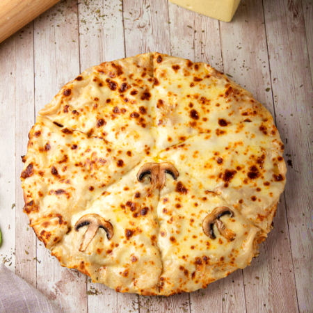 Pizza Estofada de Pollo y Champiñones