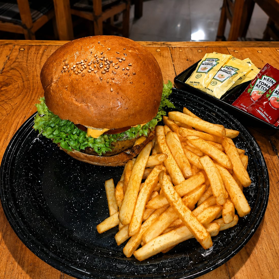HAMBURGUESA ARRACHERA Y PORTOBELLO