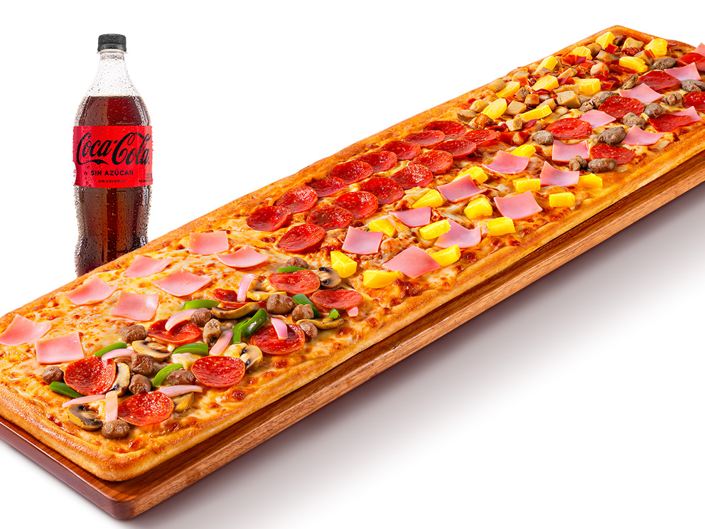 Pizza XXL con gaseosa