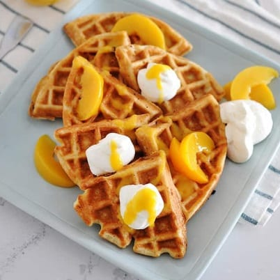 Waffle Durazno