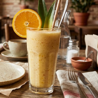 Smoothie de Piña, Naranja y Plátano