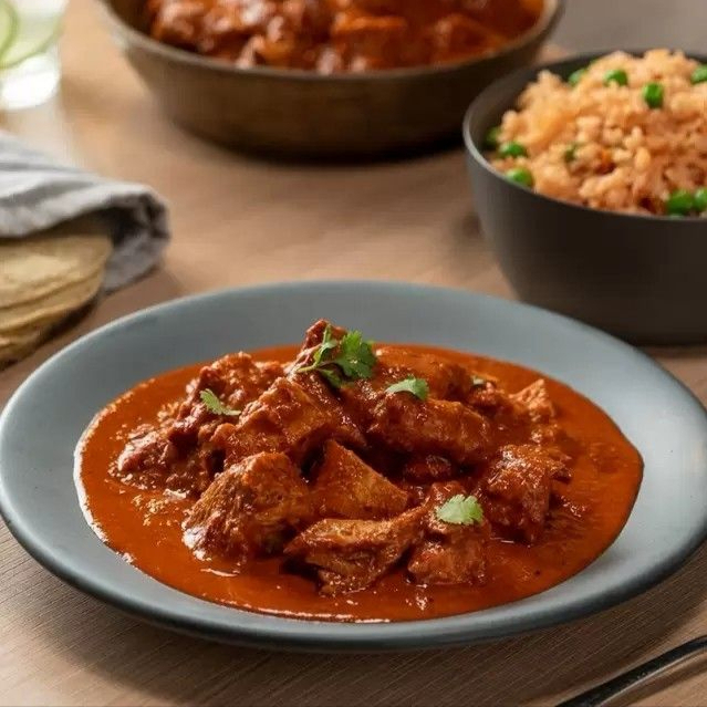 Chicharron En Salsa Roja