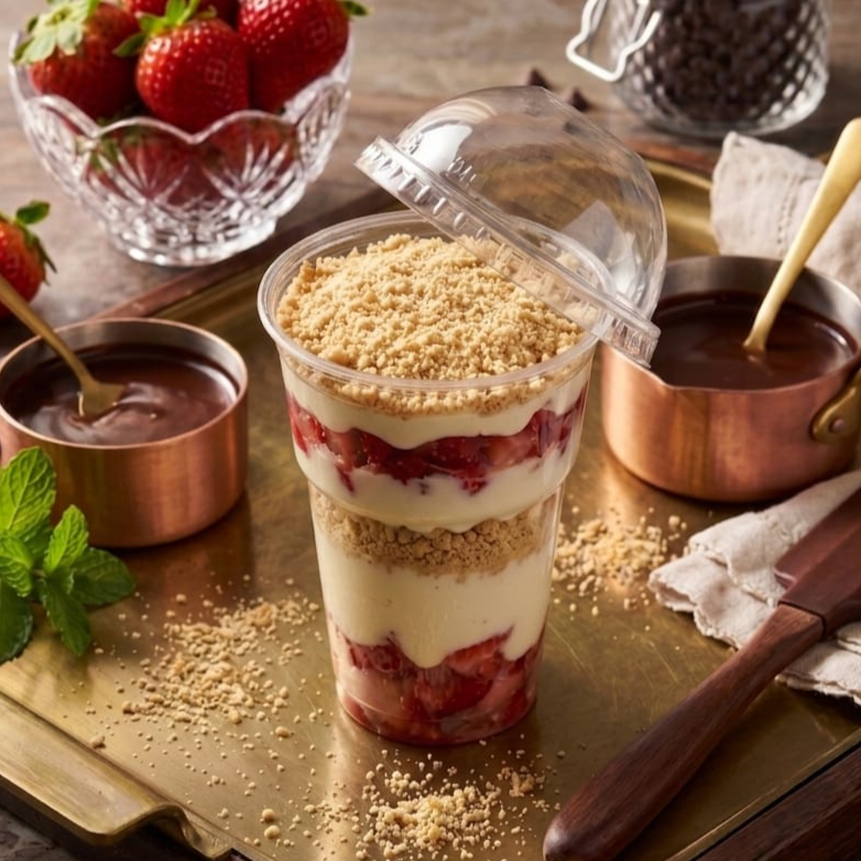Fresas Clásicas Vaso