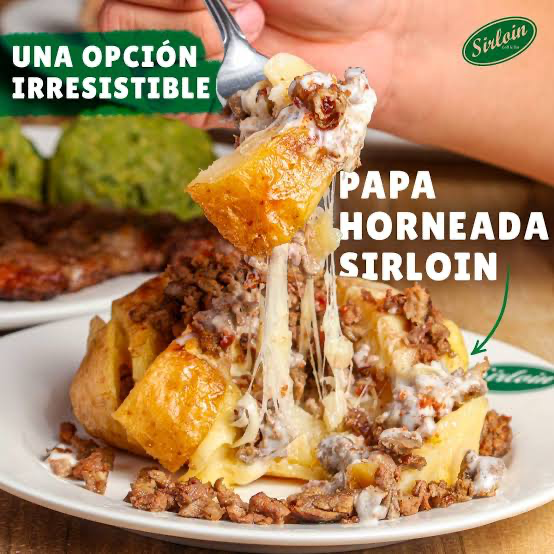 Papa horneada Sirloin
