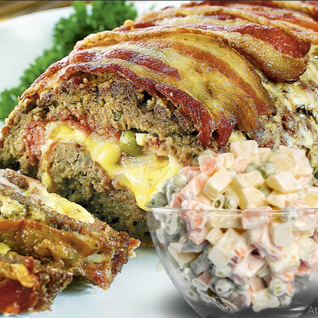 Rocambole recheado assado com Maionese (600g).