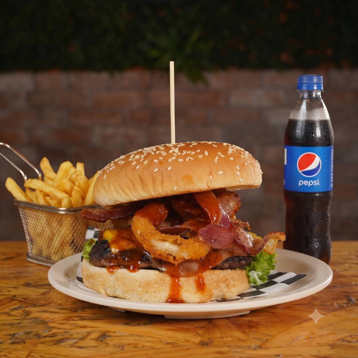 Hamburguesa BBQ Combo