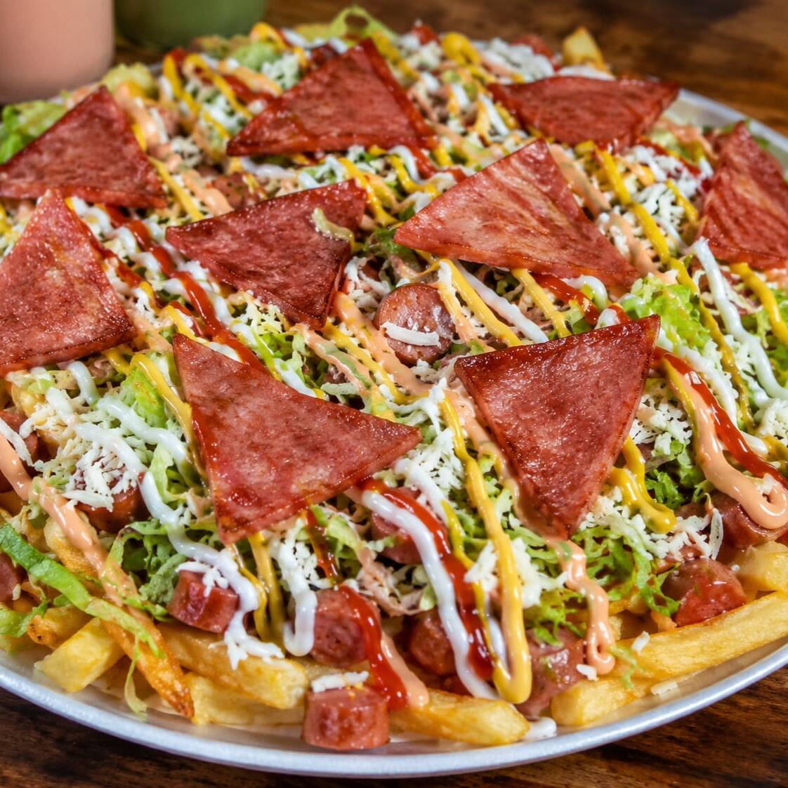Salchipapa Jamón